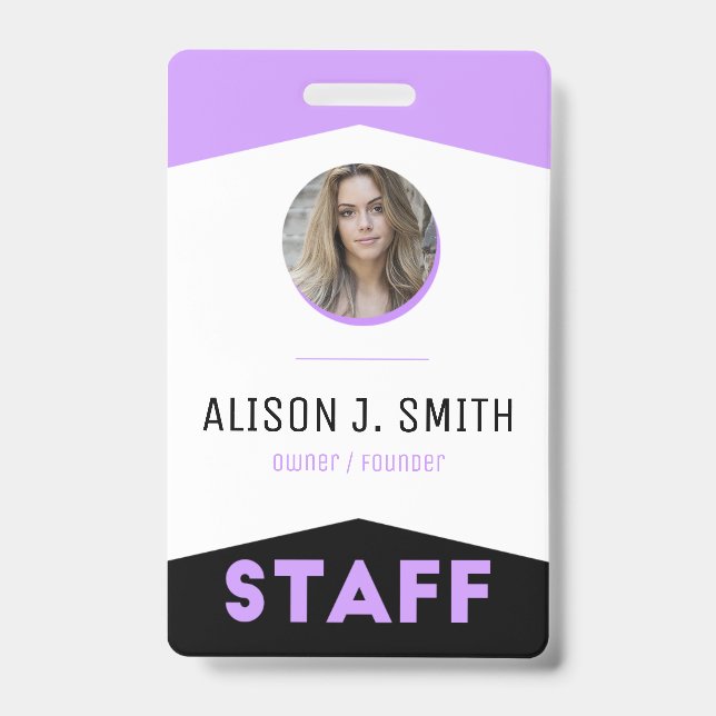 Event Staff modern Badge (Front)