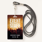 Event Staff Photo Custom Name Concert
