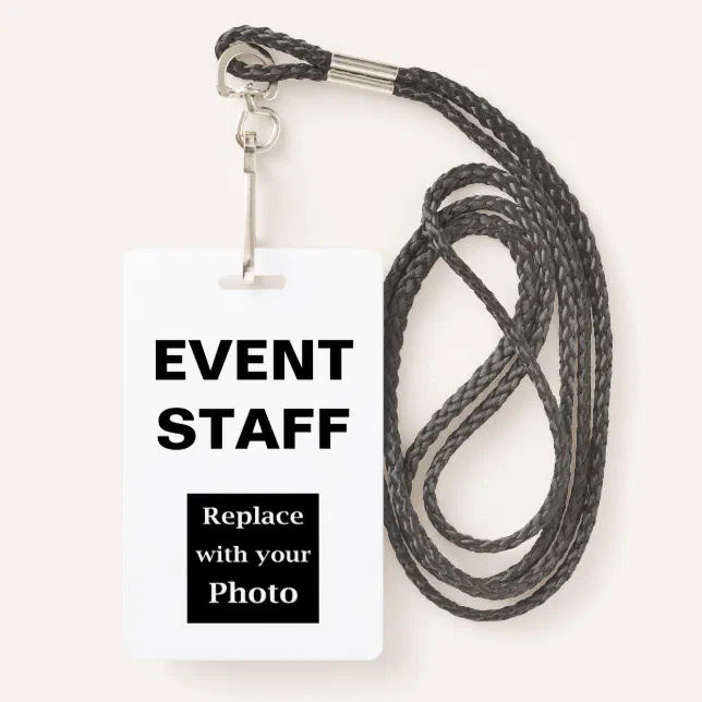 Event Staff Photo ID Badges | Zazzle