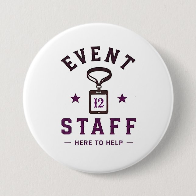 🎪 Event Staff Professional Team 🎪 Button (Front)