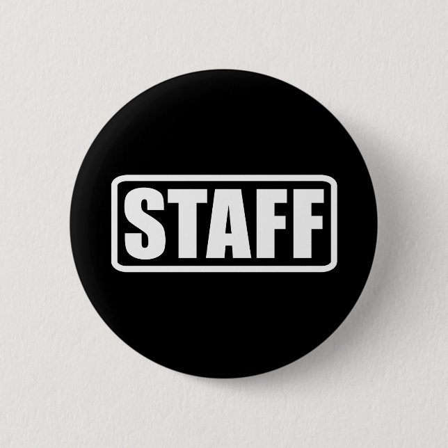 Event Staff Security Crew Gear Pinback Button (Front)