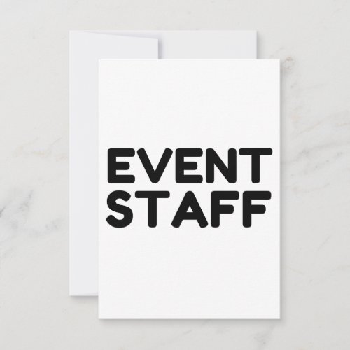 EVENT STAFF THANK YOU CARD