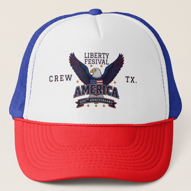 Event Staff USA 250th Festival Custom Trucker Hat (Front)