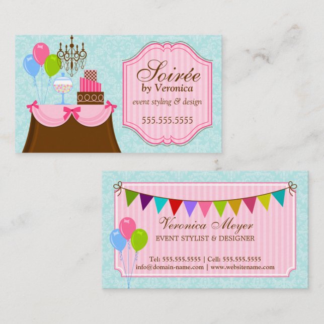 Event Stylist and Design Business Card (Front/Back)