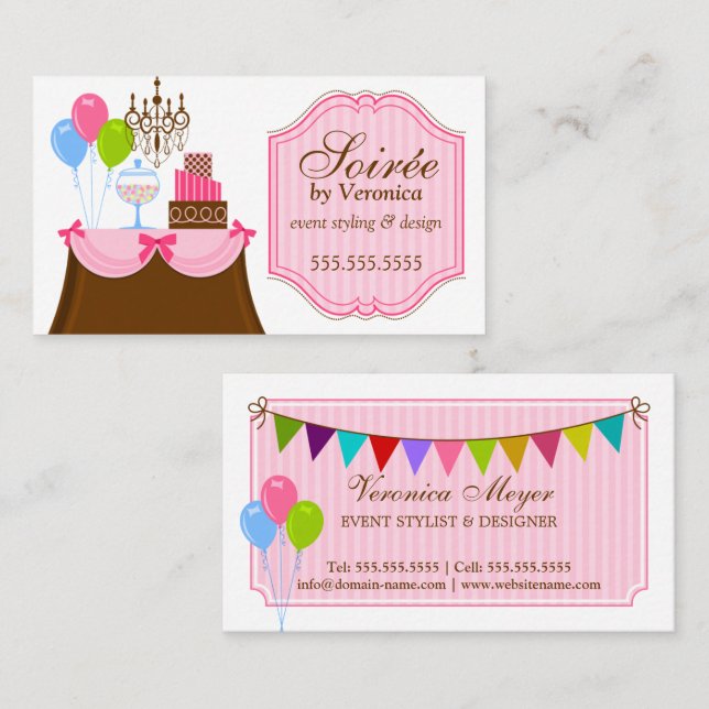 Event Stylist and Design Business Card (Front/Back)