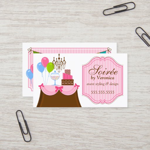 Customizable Event Stylist and Design Business Cards