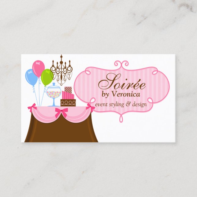 Event Stylist and Design Business Card (Front)