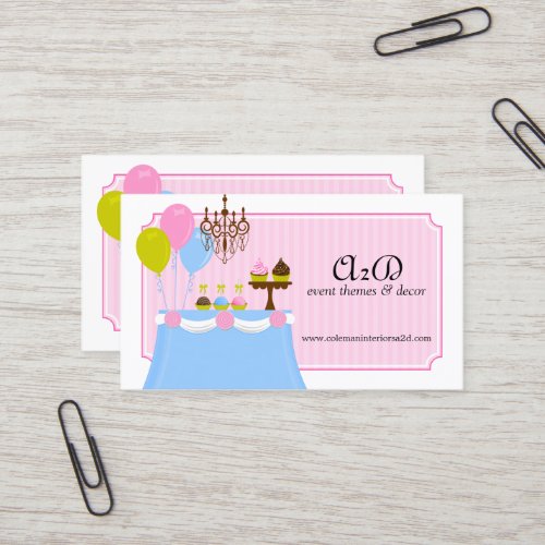 Event Stylist Custom Business Cards