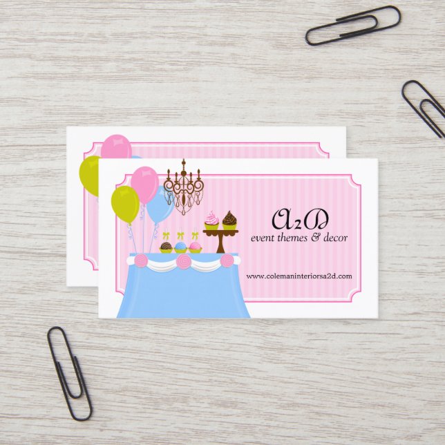 Event Stylist Custom Business Card (Front/Back In Situ)