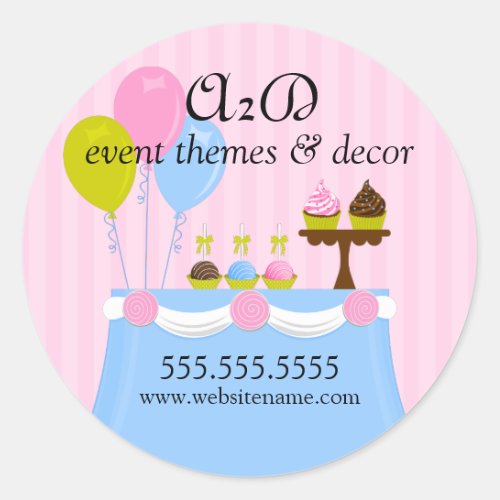 Event Stylist Decorated Table Classic Round Sticker