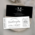 Event Ticket Modern Business Logo Admit One Token Invitation | Zazzle