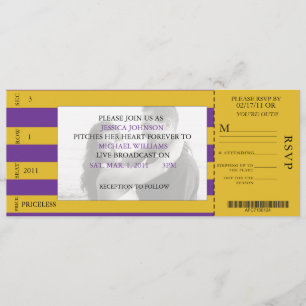 Event Ticket Wedding Invitation