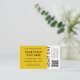 Event Ticket | Yellow QR Code Concert Ticket | Zazzle