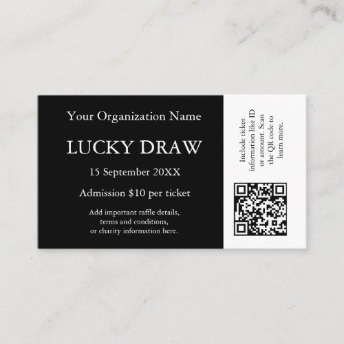 Event Tickets Personalized QR Entry Pass