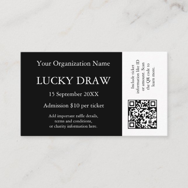 Event Tickets Personalized QR Entry Pass (Front)