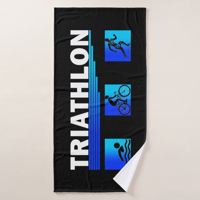 EVENT Towels/50-100/Triathlon : Swim, Bike, Run  Bath Towel (Bath Towel)