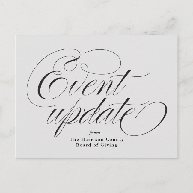 Event update gray postcard (Front)