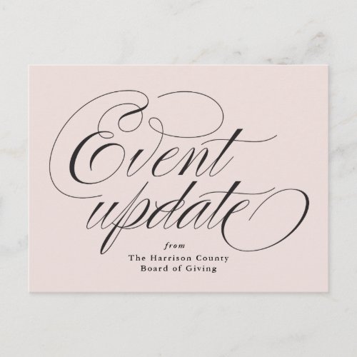 Event update pink postcard