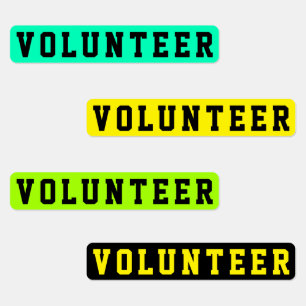Event Volunteer Identification Labels
