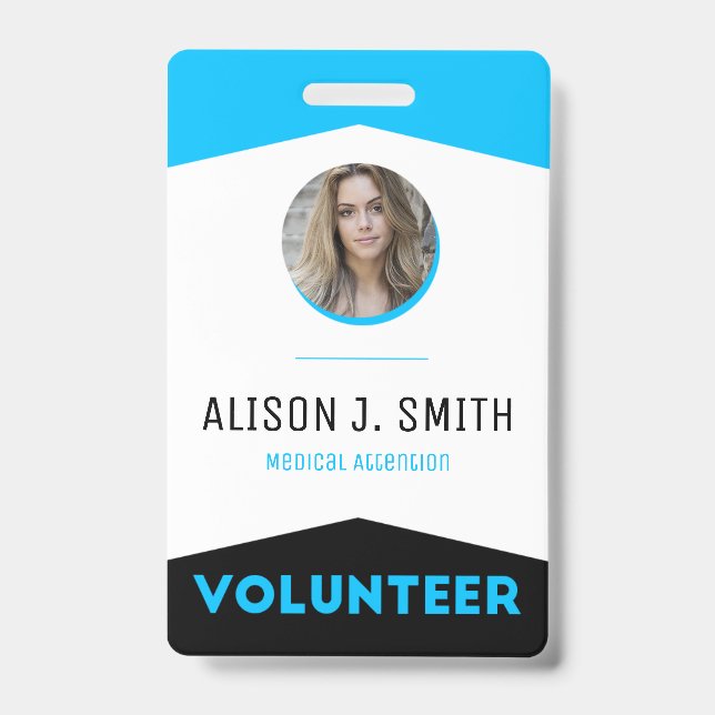 Event Volunteer Modern Badge (Front)