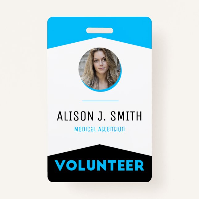 Event Volunteer Modern Badge (Front)