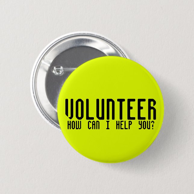 Event Volunteer Pinback Button (Front & Back)