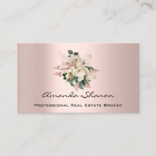 Event Wedding Planner Rose Ivory Logo QR CODE Business Card