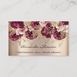 Event Wedding Planner Roses Marsala Logo QR CODE Business Card
