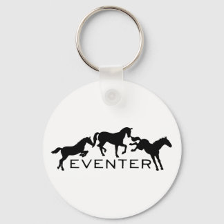 Eventer with Three Jumping Horses Keychain