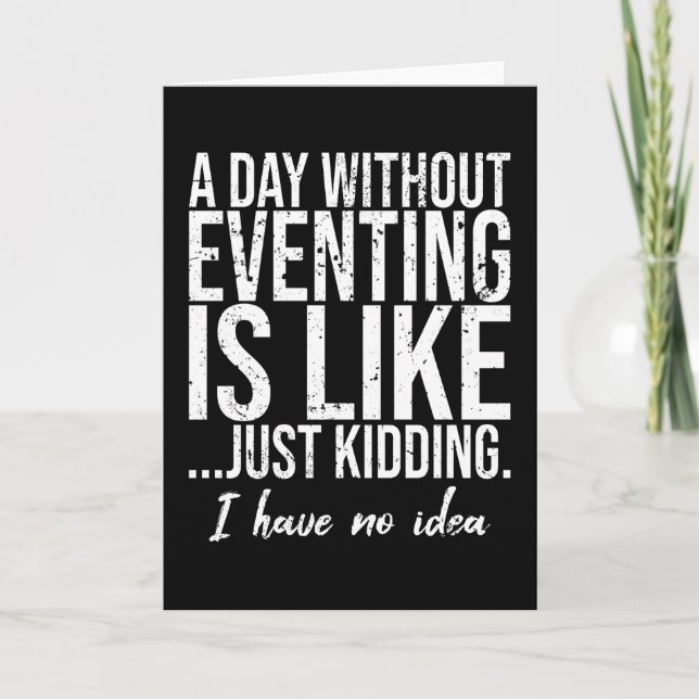 Eventing funny sports gift idea card (Front)