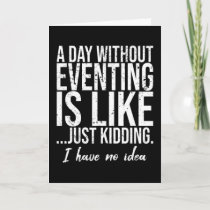 Eventing funny sports gift idea card