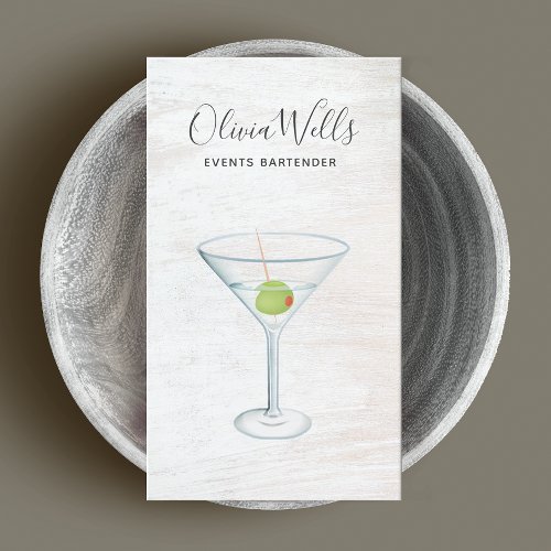 Events Bartender Business Card