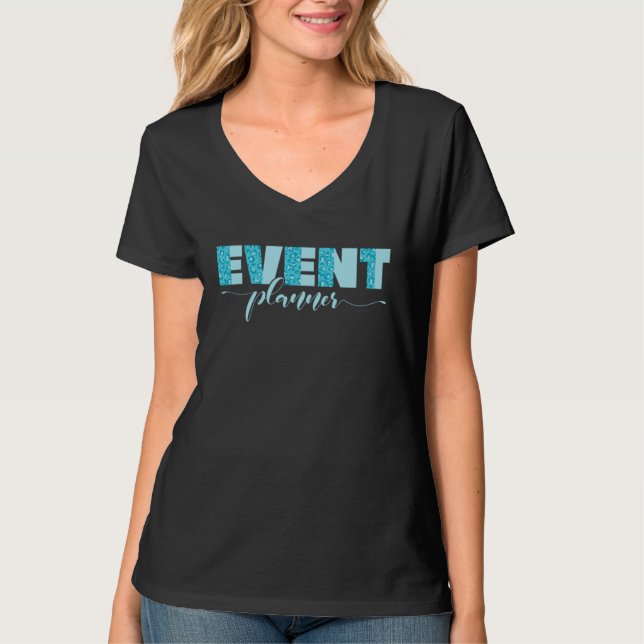 Events Don t Plan Themselves Leopard Pattern Event T-Shirt (Front)