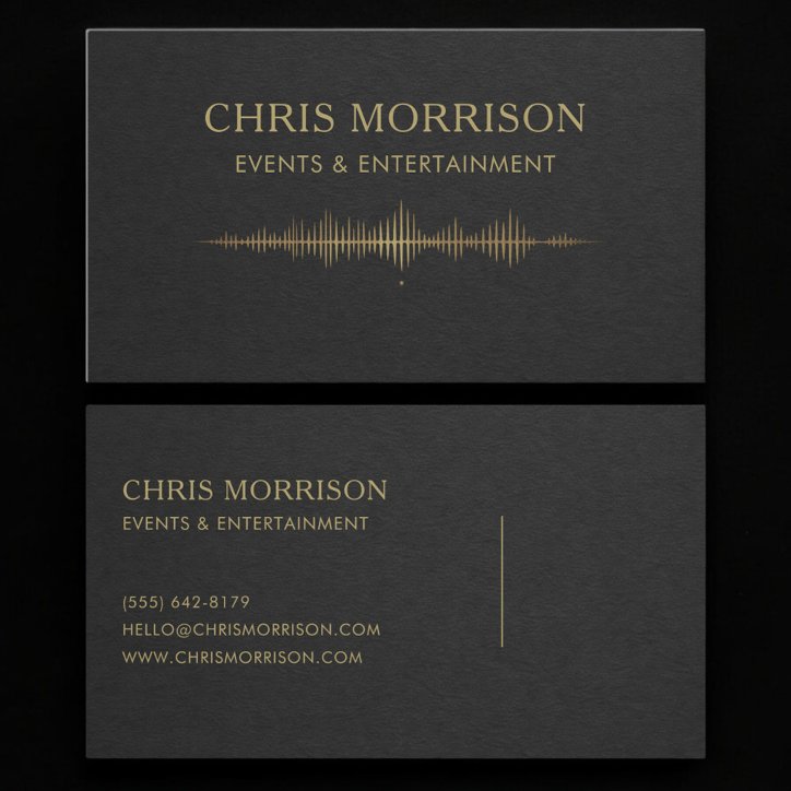 Events Entertainment Music Business Card