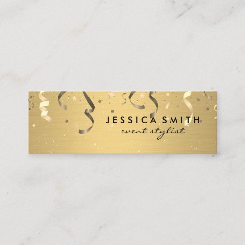 Events Party Popper and Confetti Mini Business Card
