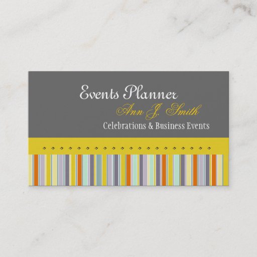 Customizable Events Planner Business Cards