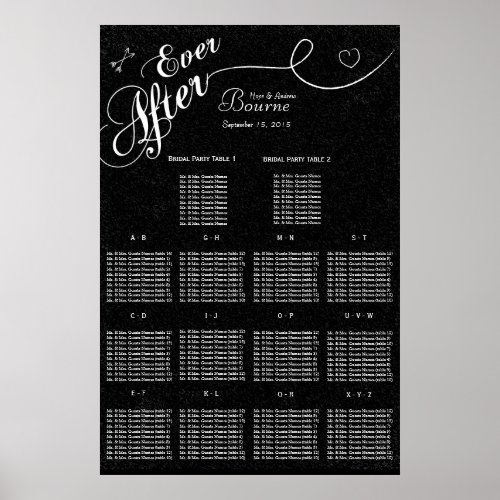 Ever After Black Fairy Tale Seating Chart