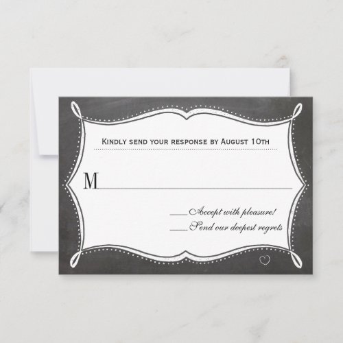 Ever After Chalkboard Response Card