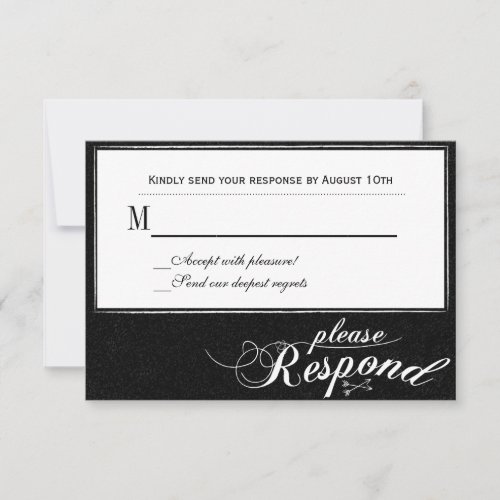 Ever After Chalkboard Response Card