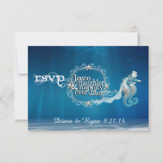 Ever After Seahorse RSVP Card