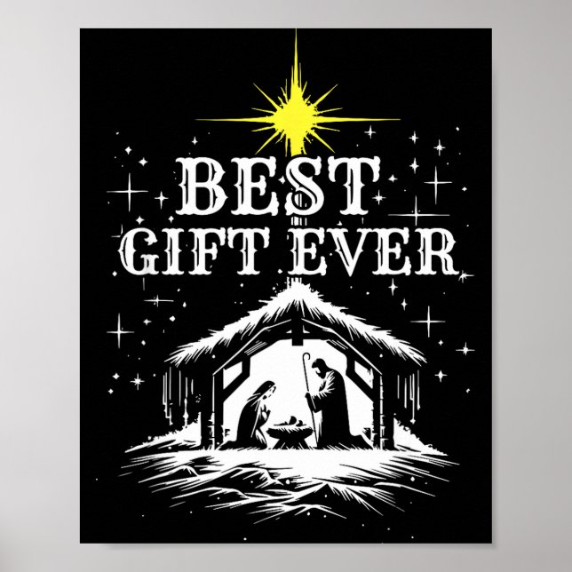 Ever Christmas Cool Jesus Nativity Scene Christian Poster (Front)