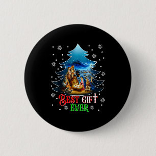 Ever Christmas Jesus Nativity Scene Merry Christma Button