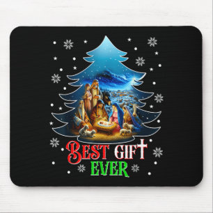 Ever Christmas Jesus Nativity Scene Merry Christma Mouse Pad
