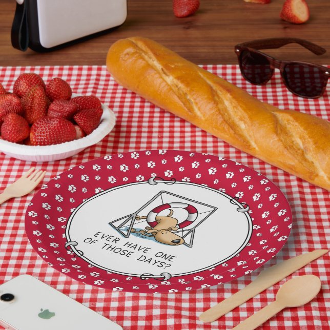 Ever Have One of Those Days? Dog agility accident Paper Plates (Picnic)