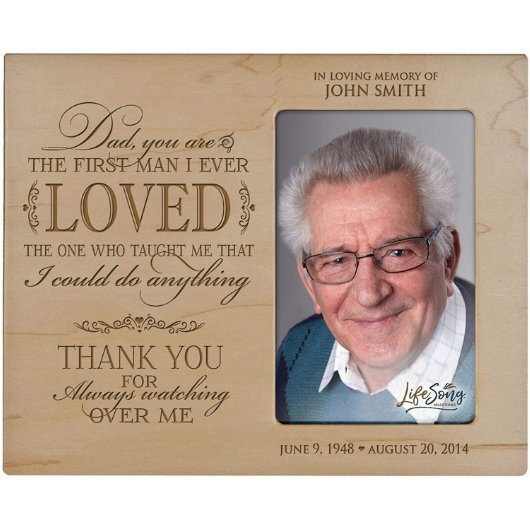 Ever Loved Touching Maple Memorial Picture Frame (Front)