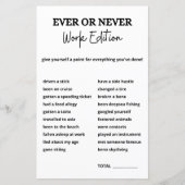 Ever or Never Work Game, Office Party Games (Front)