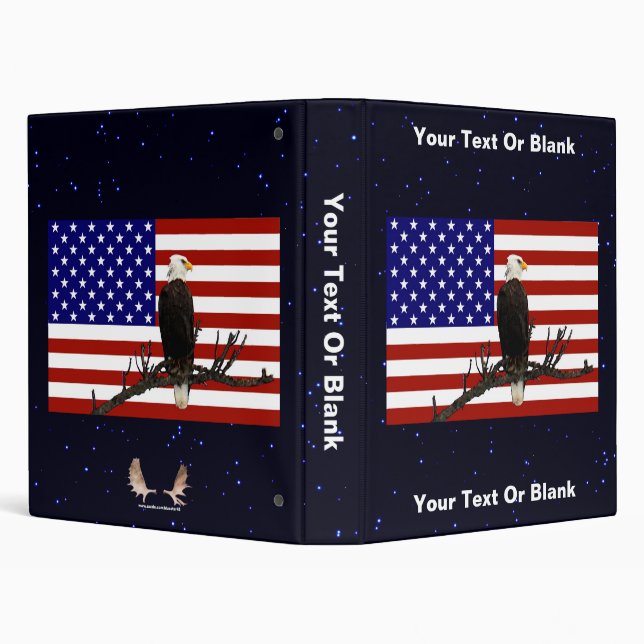 Ever Vigilant Bald Eagle 3 Ring Binder (Background)