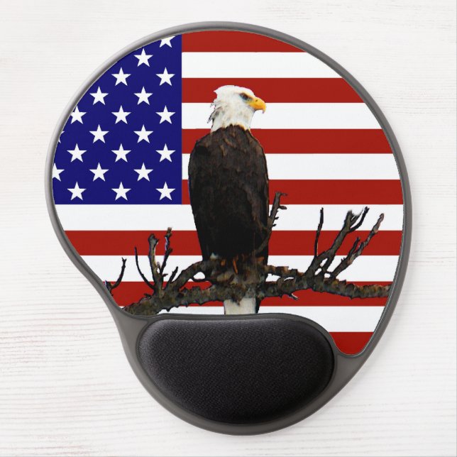 Ever Vigilant Bald Eagle Gel Mouse Pad (Front)