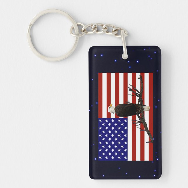 Ever Vigilant Bald Eagle Keychain (Front)