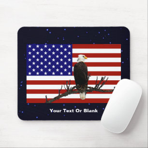 Ever Vigilant Bald Eagle Mouse Pad